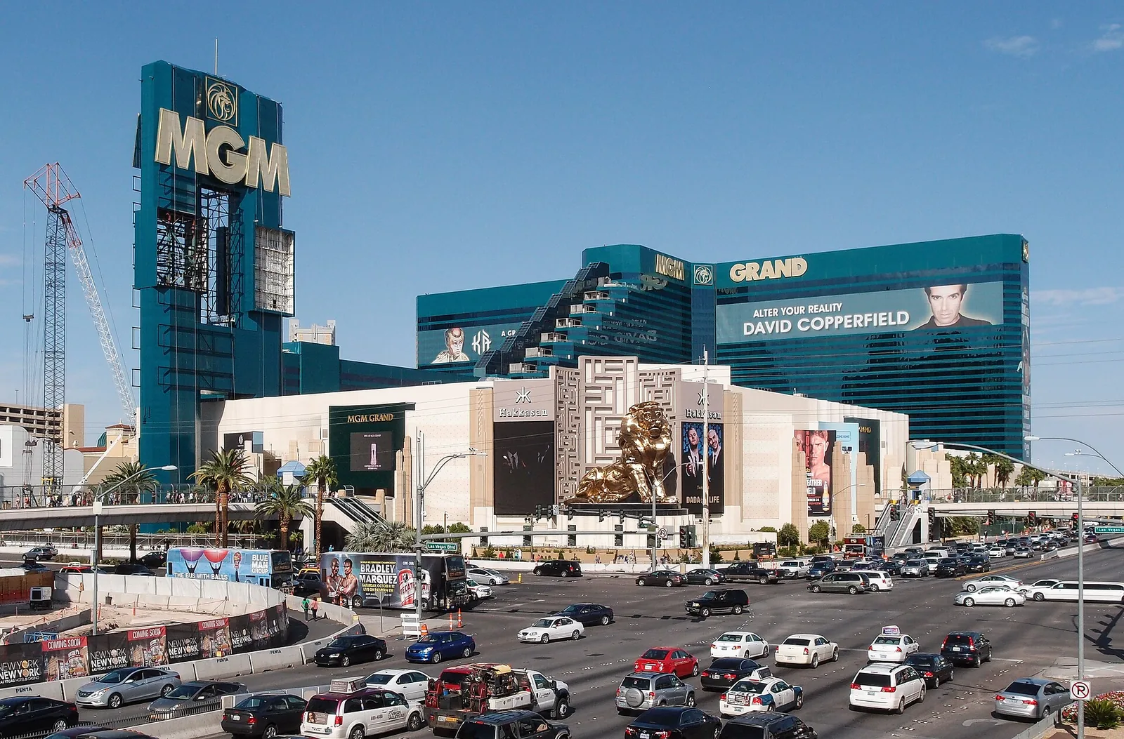 The MGM Grand hotel and casino in Las Vegas seen from the Strip by day